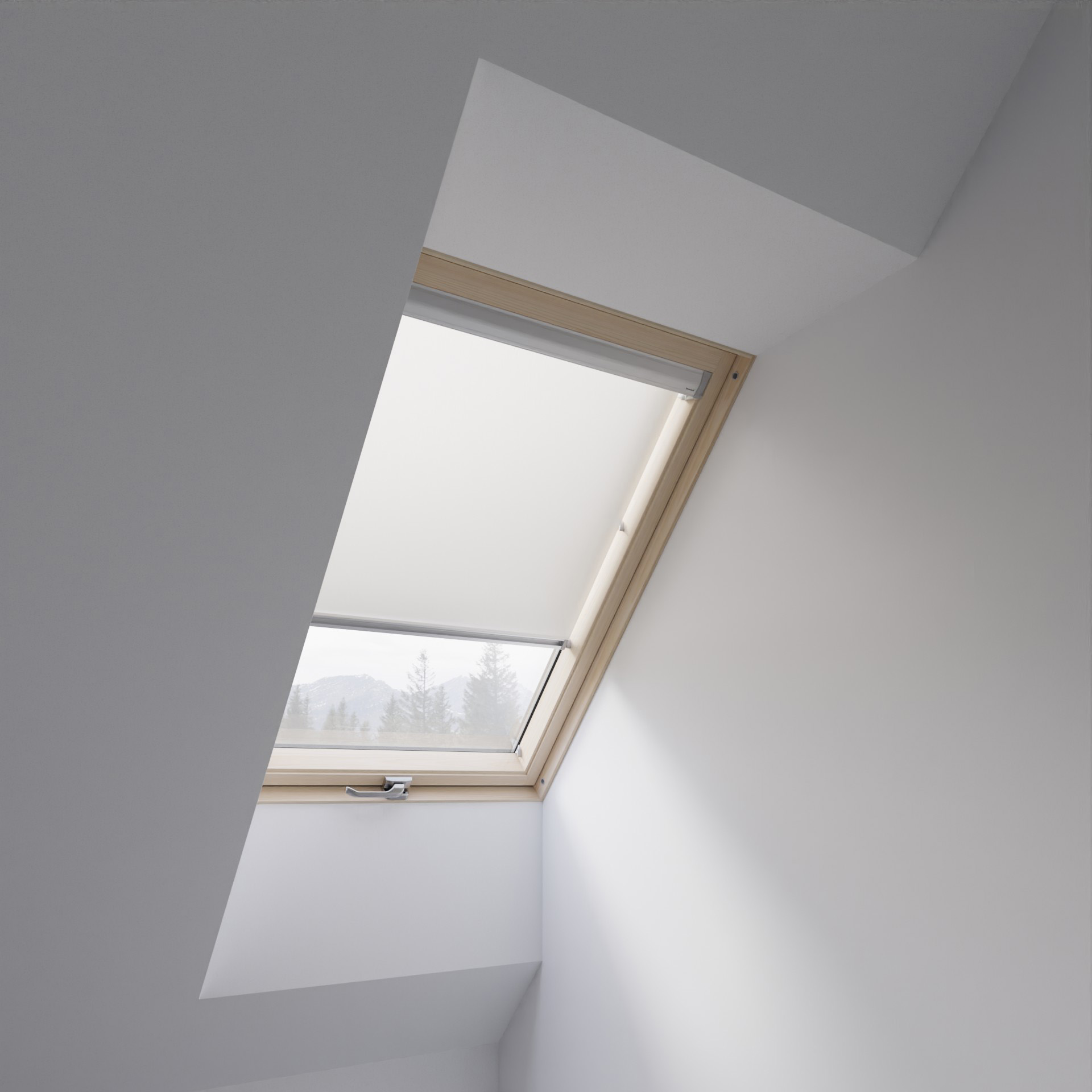 Weiss Termotech Sichtschutzrollo für Dachfenster